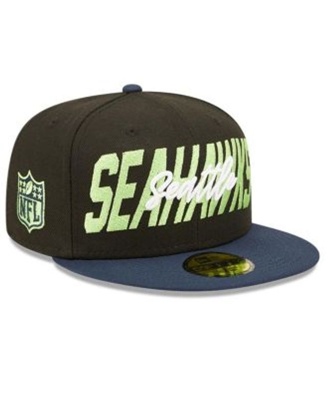 Men's New Era Black/Navy Seattle Seahawks 2022 NFL Draft Low Profile 59FIFTY Fitted Hat