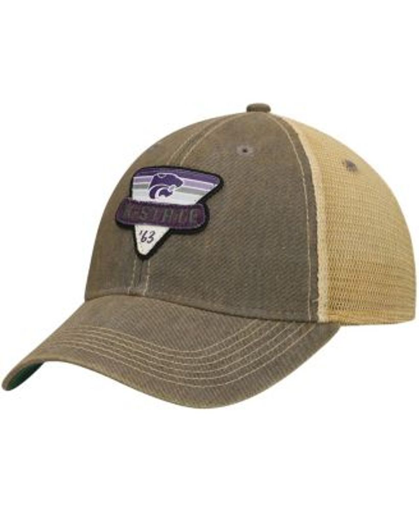 Men's Gray Kansas State Wildcats Legacy Point Old Favorite Trucker Snapback  Hat