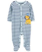 Baby Boy Lion Snap-Up Cotton Coverall