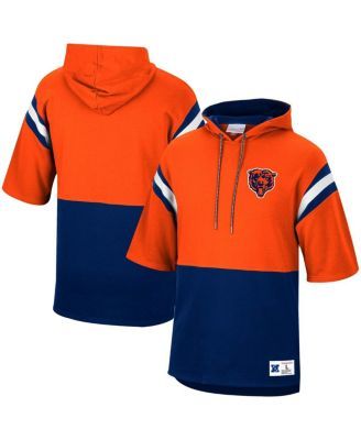 Men's Mitchell & Ness Navy/Orange Denver Broncos Big & Tall Big Face Pullover Hoodie