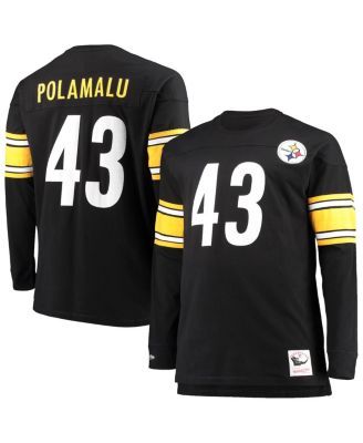 Men's Mitchell & Ness Troy Polamalu White Pittsburgh Steelers 2005 Authentic Throwback Retired Player Jersey