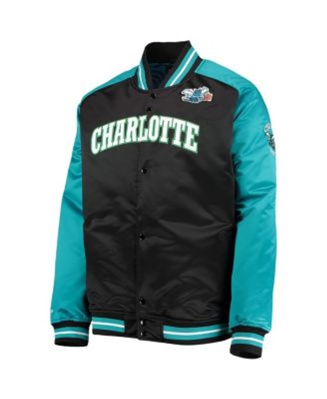 Charlotte Hornets Starter Reliever Varsity Satin Raglan Full-Snap