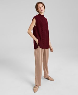 Women's 100% Cashmere Cable-Knit Tunic, Created for Macy's
