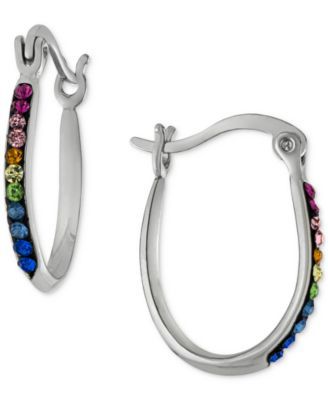 Giani Bernini Infinity Accent Small Hoop Earrings in Sterling Silver,  0.75, Created for Macy's, Created for Macy's