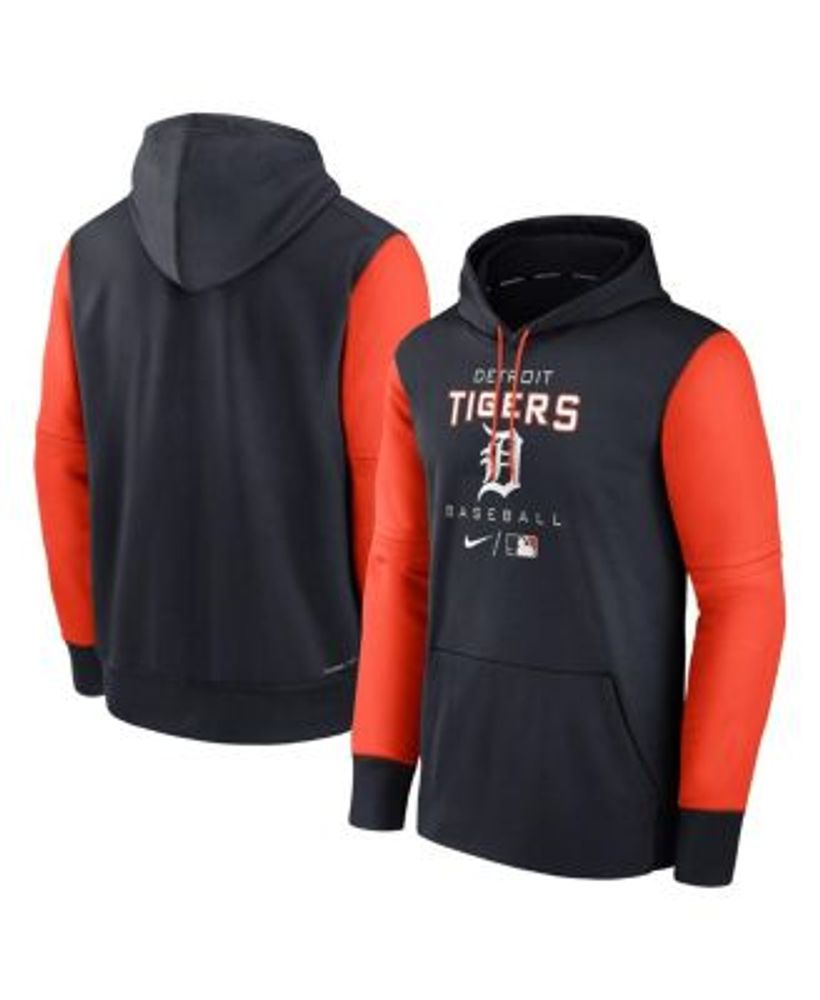 Nike Detroit Tigers Mezzo Fade Performance Hoodie - Orange/Navy Blue