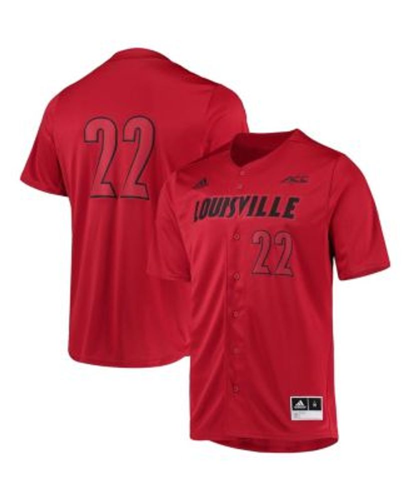 New Adidas Louisville Cardinals Men's Red Embroidered Short Sleeve