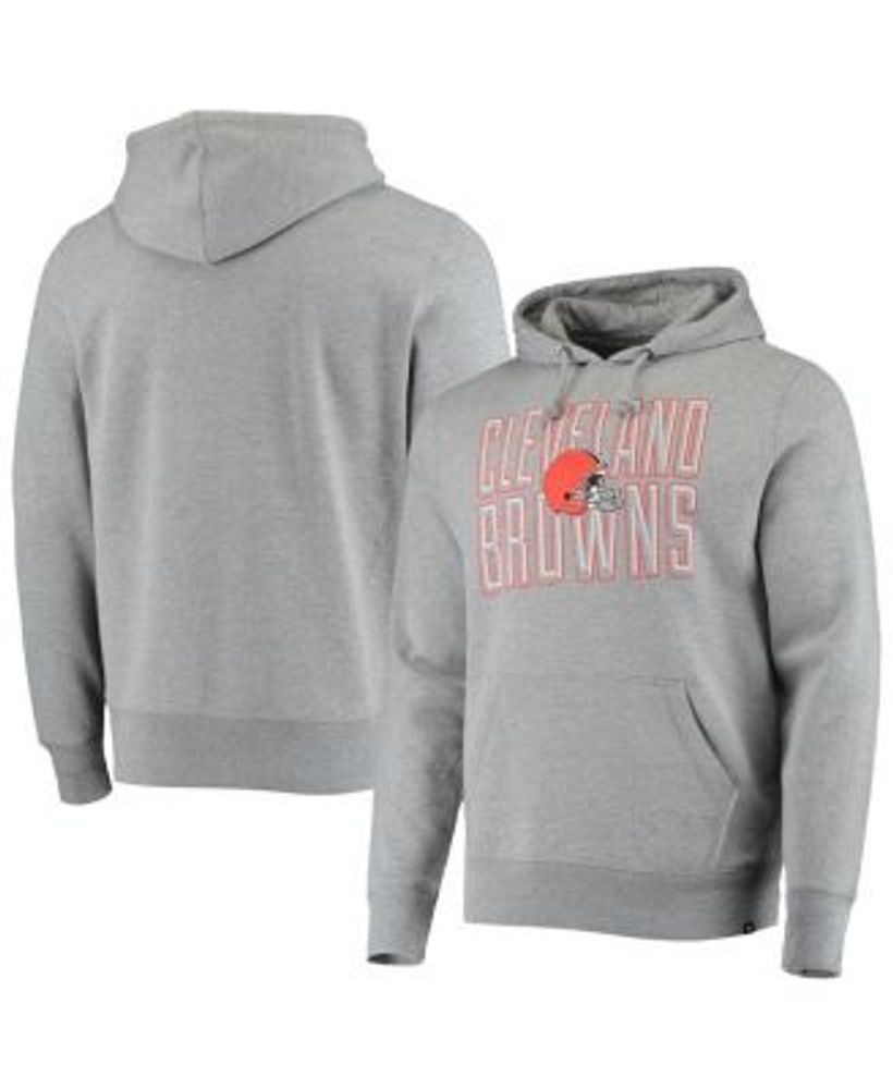 Men's Mitchell & Ness Orange/Heathered Gray Cleveland Browns Head Coach Pullover Hoodie Size: Large