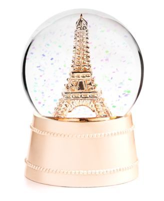 Holiday Lane Pastel Prism LED Glass Waterglobe with Eiffel Tower Christmas Décor, Created for Macy's