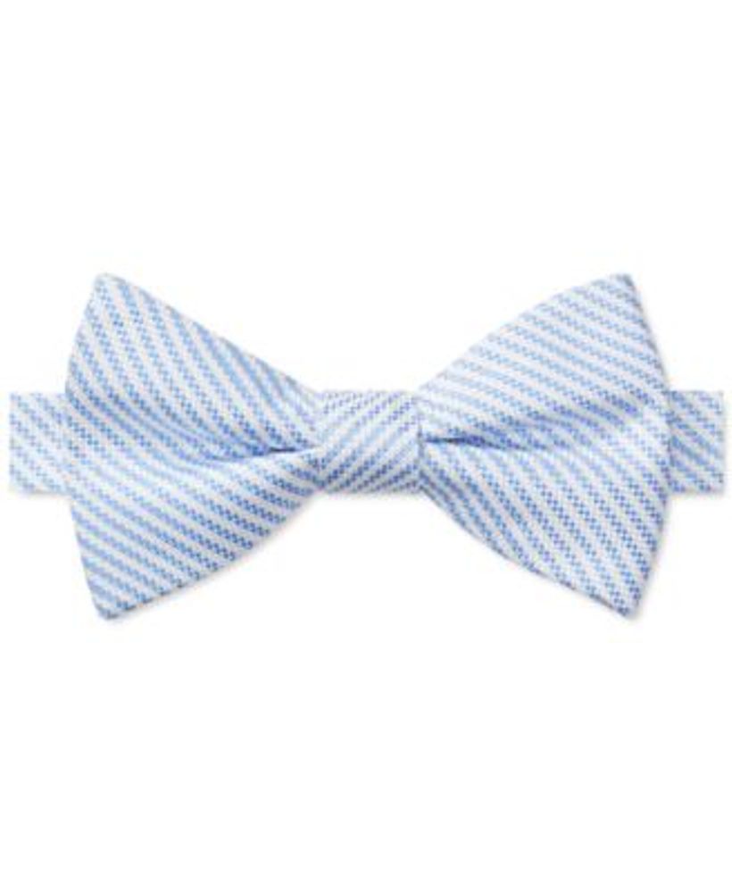 Men's Pre-Tied Oxford Fine Stripe Bow Tie 