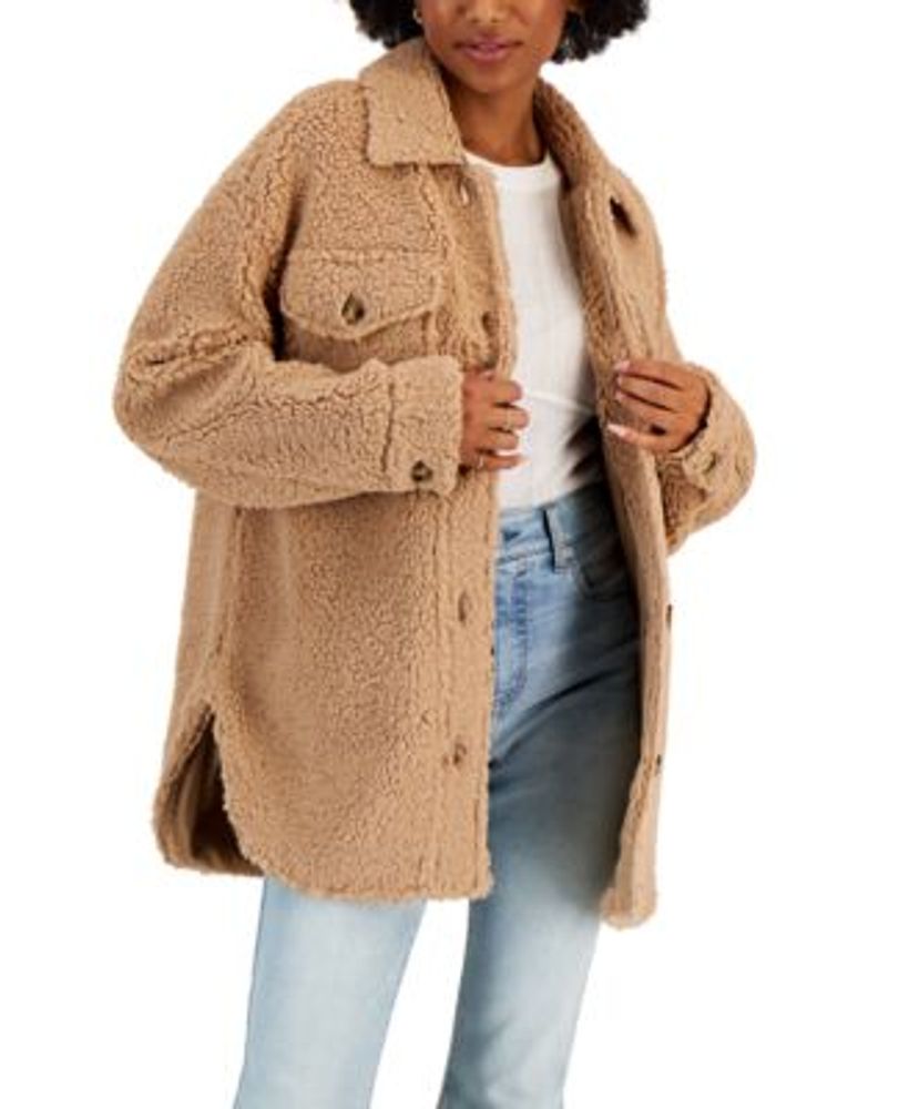 CoffeeShop Juniors' Fleece Shirt Jacket 