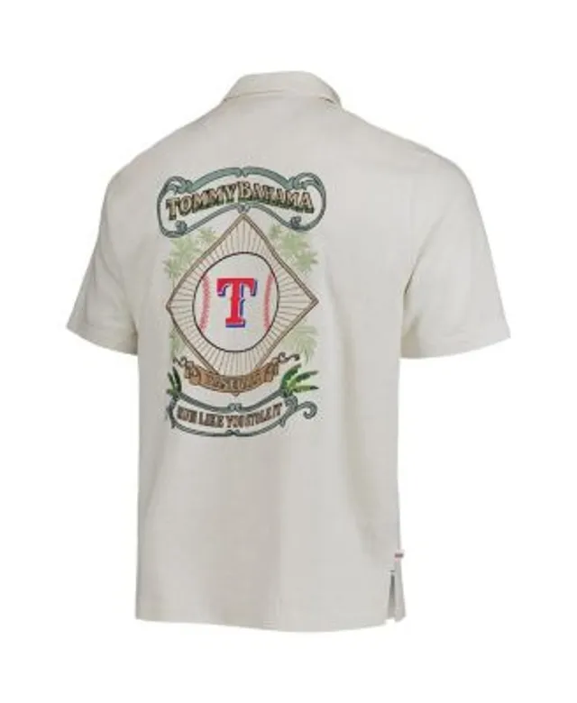 Tommy Bahama Men's Cream Atlanta Braves Baseball Camp Button-Up Shirt