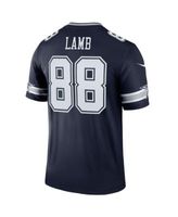 Men's Nike CeeDee Lamb Gray Dallas Cowboys Inverted Legend Jersey