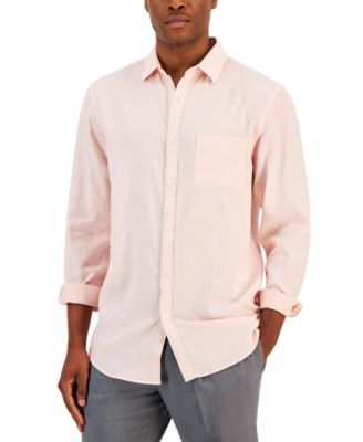 Men's Keys Chevron Pattern Button-Front Long-Sleeve Shirt, Created for Macy's