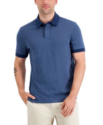 Men's Brick Jacquard Polo Shirt, Created for Macy's