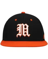 Adidas Men's White, Orange Miami Hurricanes Maniac On-Field Baseball Fitted  Hat