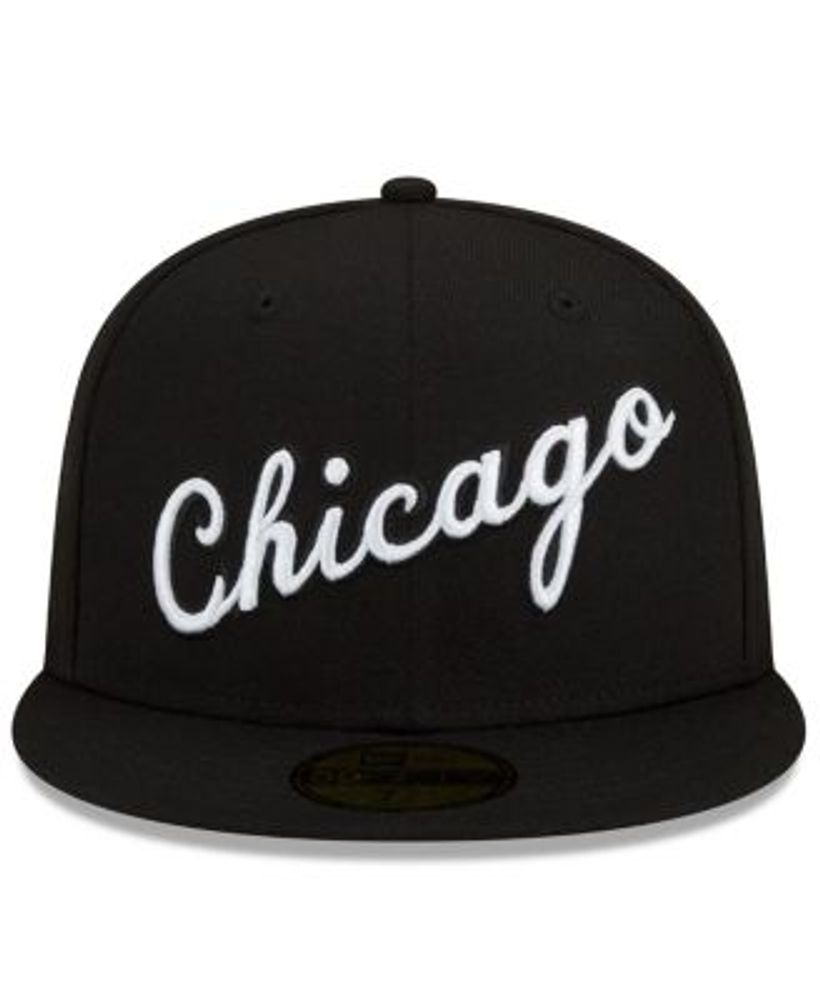 Men's Black, White Chicago Bulls 2021/22 City Edition Alternate 59Fifty Fitted Hat