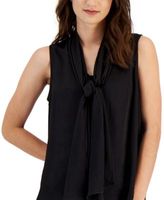 Women's Tie-Neck Sleeveless Blouse, Created for Macy's