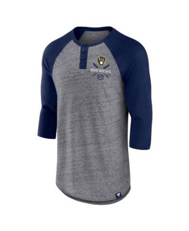 Men's Fanatics Branded Heathered Gray Milwaukee Brewers Iconic