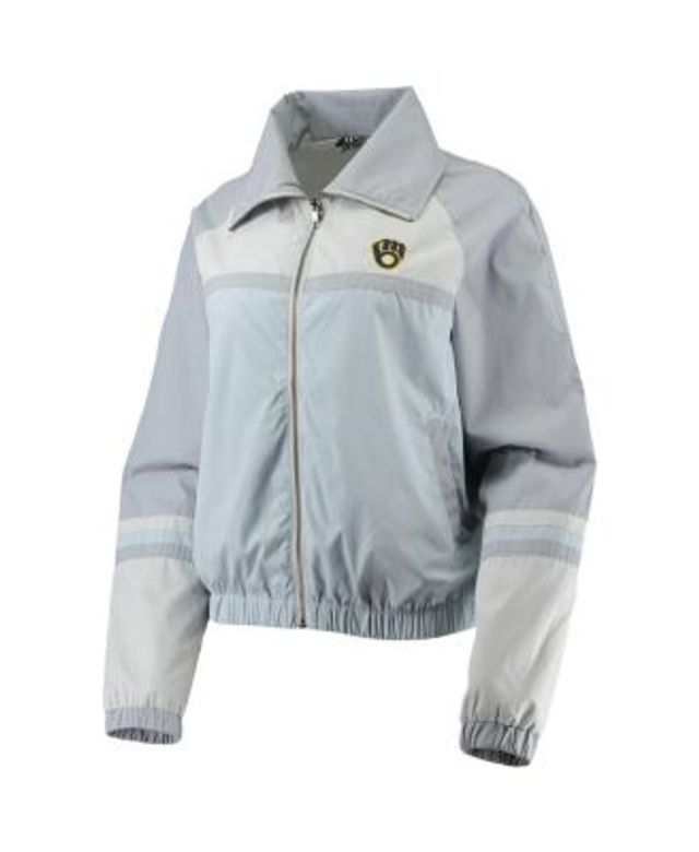 Women's G-III 4Her by Carl Banks White Detroit Tigers Pre-Game Full-Zip  Track Jacket