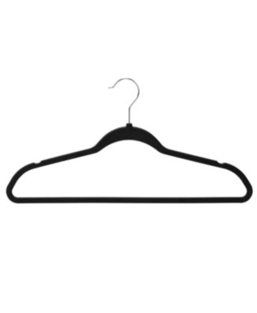 Honey-Can-Do 50 Pack Slim-Profile Non-Slip Velvet Hangers, Black