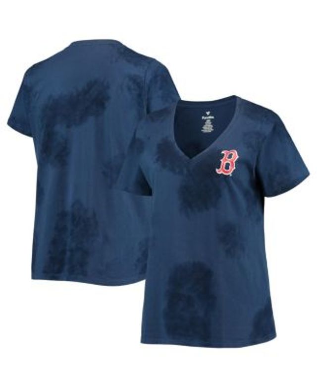 Women's Navy Washington Nationals Plus Size Cloud V-Neck T-Shirt