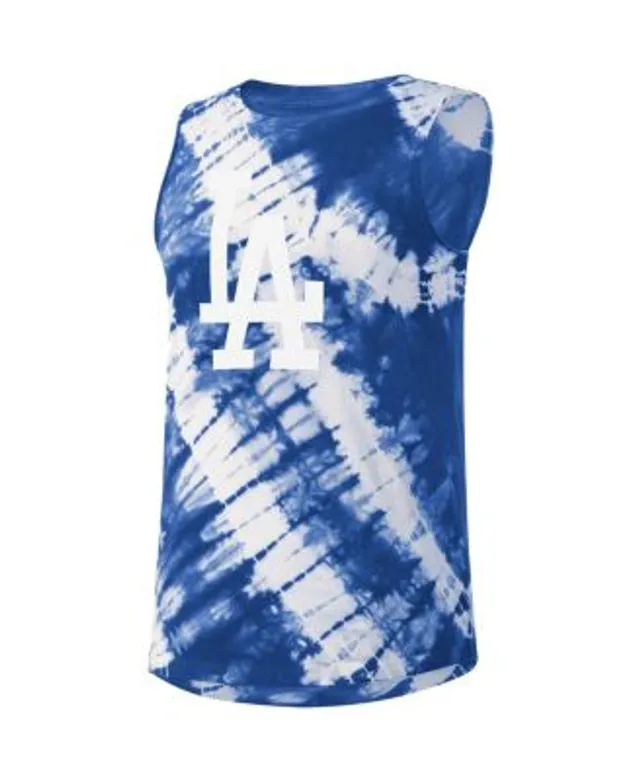 Women's Touch Royal Chicago Cubs Money Ball Tie-Dye Tank Top