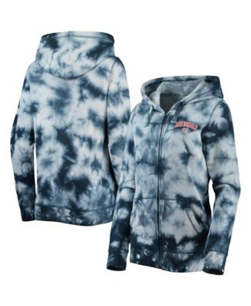 Dallas Cowboys New Era Women's Tie Dye Fleece Full-Zip Hoodie - Navy