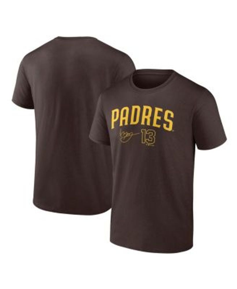 Fanatics Men's Branded Manny Machado Brown San Diego Padres Player Name and  Number T-shirt