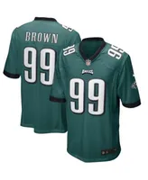 Nike Men's Jerome Brown Midnight Green Philadelphia Eagles Game Retired  Player Jersey