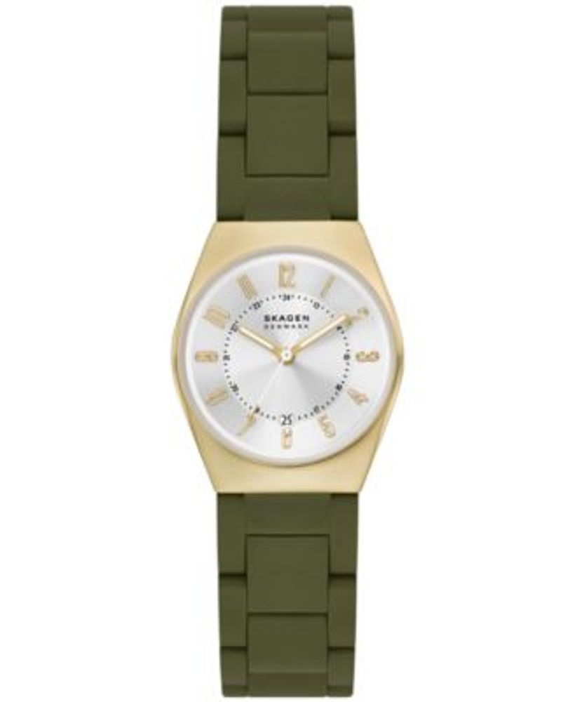 Women's in Grenen Lille Green Made with 100% Recycled Ocean Plastics Link Bracelet Watch, 26mm