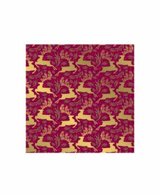 Wineberry Stags Jumbo Roll Wrapping Paper