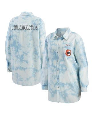 Women's WEAR By Erin Andrews Charcoal Washington Football Team Tie Dye Long  Sleeve T-Shirt