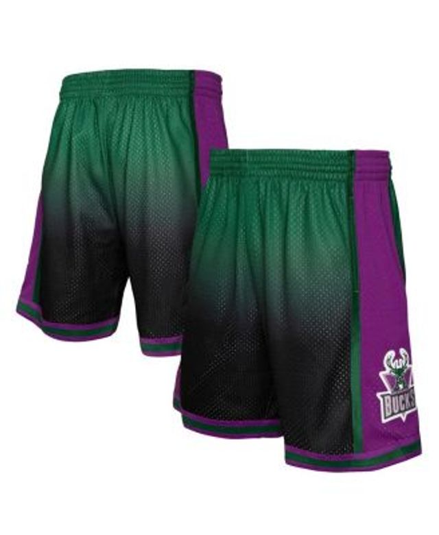 Charlotte Hornets Mitchell & Ness 1995/96 Hardwood Classics Fadeaway Reload  3.0 Swingman Shorts - Teal/Black