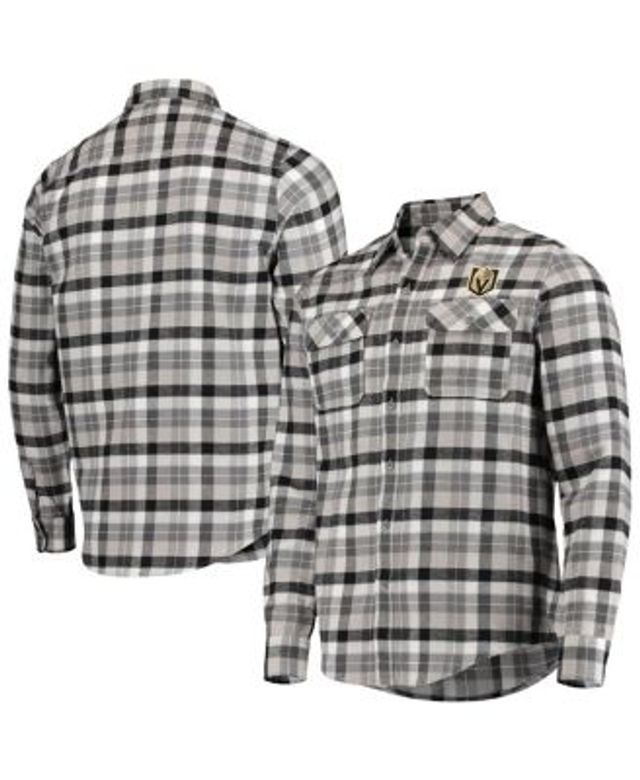 Antigua Men's Black, Gray Pittsburgh Steelers Ease Flannel Long Sleeve  Button-Up Shirt