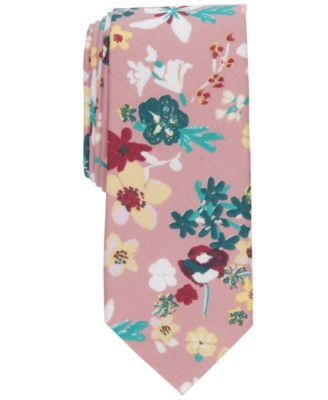 Men's Floral Skinny Tie, Created for Macy's 