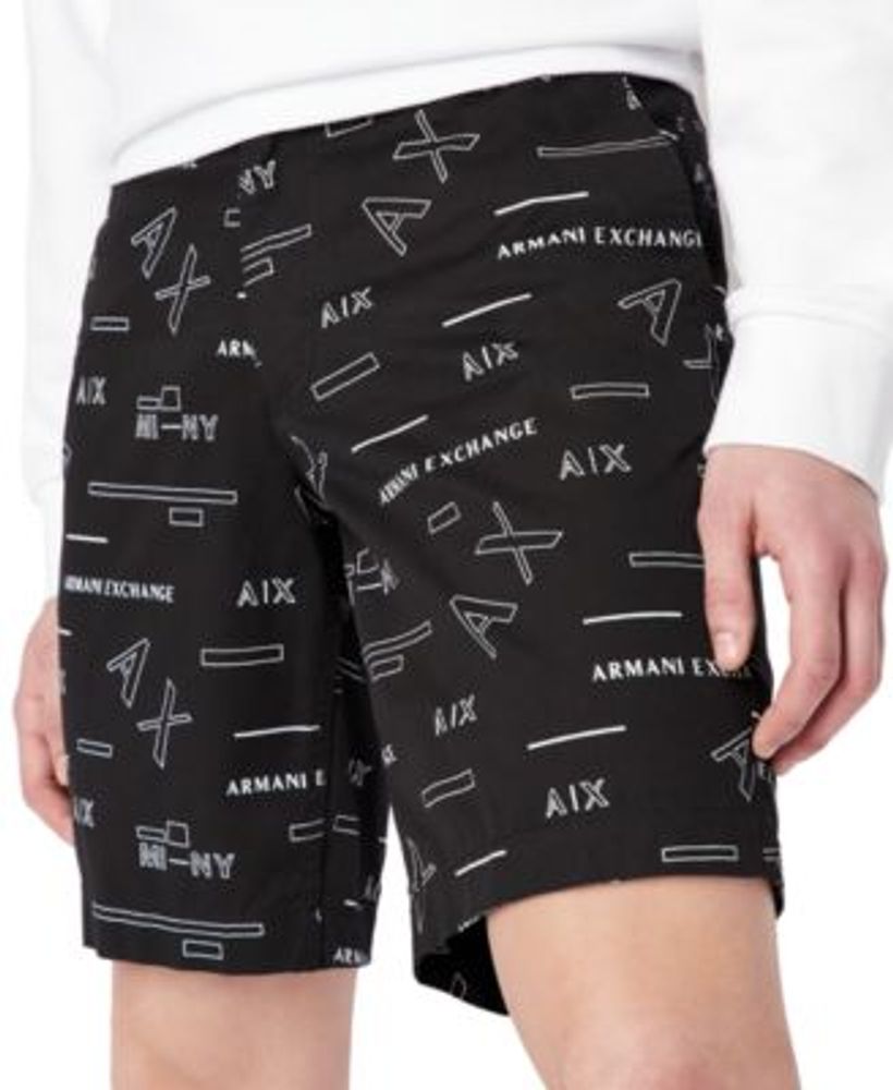 A|X Armani Exchange Men's Allover Logo Shorts | Dulles Town Center