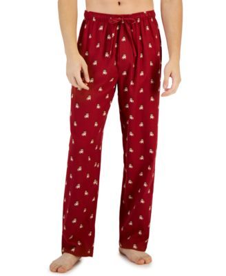 Men's Holiday Bulldog Flannel Pajama Pants, Created for Macy's