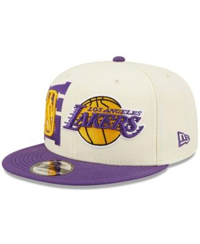 Men's Mitchell & Ness Cream/Purple Los Angeles Lakers 2009 NBA Finals Hardwood Classics Fitted Hat