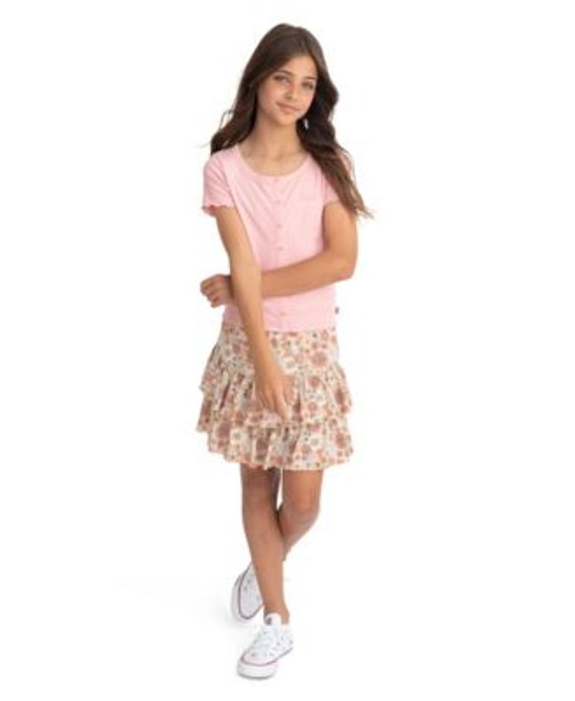 Levi's x Clements Twins Big Girls Knit Tiered Skirt
