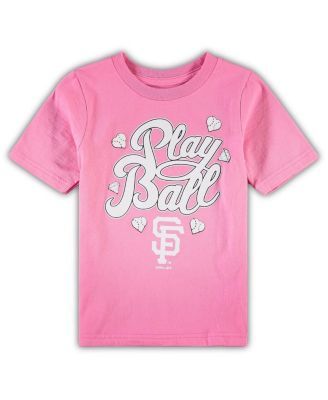 Preschool Pink Atlanta Braves Ball Girl T-Shirt