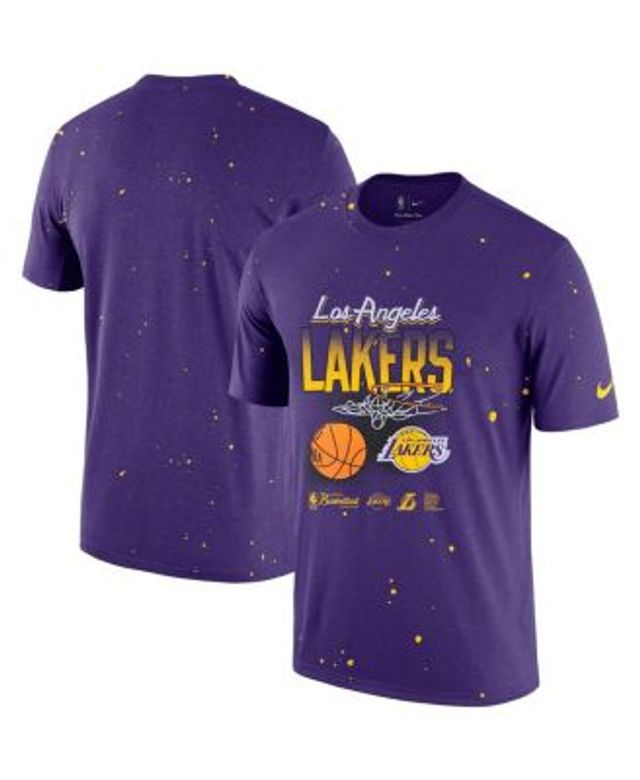 NBA, Shorts, Lakers Splatter Paint Design Shorts