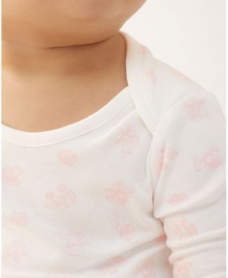 Baby Girls Bear-Print Cotton Bodysuit