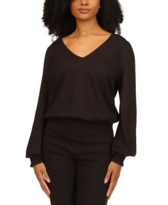Women's Smocked-Trimmed Top, Regular & Petite