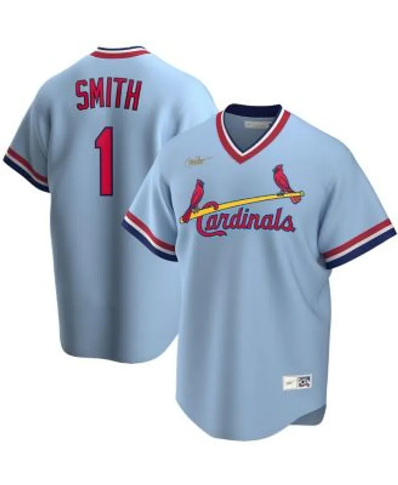 Men's Nike Ozzie Smith St. Louis Cardinals Cooperstown Collection Name &  Number Light Blue T-Shirt