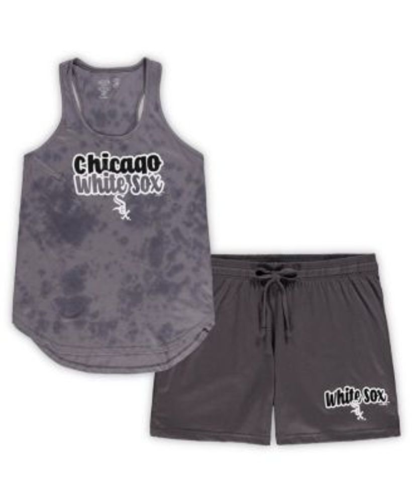 Women's Concepts Sport White Detroit Tigers Reel Pinstripe Tank Top & Shorts Sleep Set Size: Small