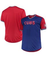 PROFILE Men's Royal/Red Chicago Cubs Solid V-Neck T-Shirt