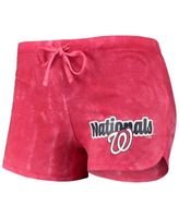 Women's Concepts Sport White/Red Washington Nationals Plus Size Tank Top & Shorts Sleep Set Size: 2XL