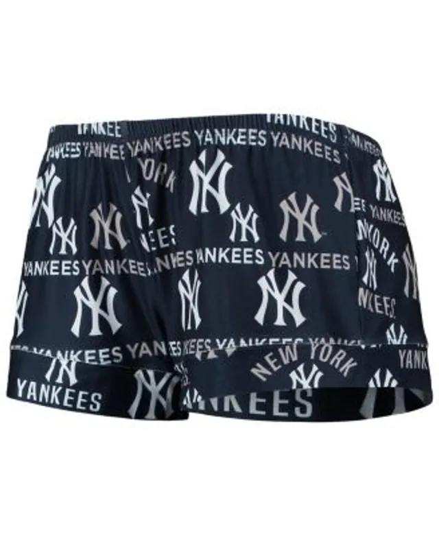 Women's Concepts Sport Navy New York Yankees Zest Allover Print Button-Up Shirt & Shorts Sleep Set Size: Medium