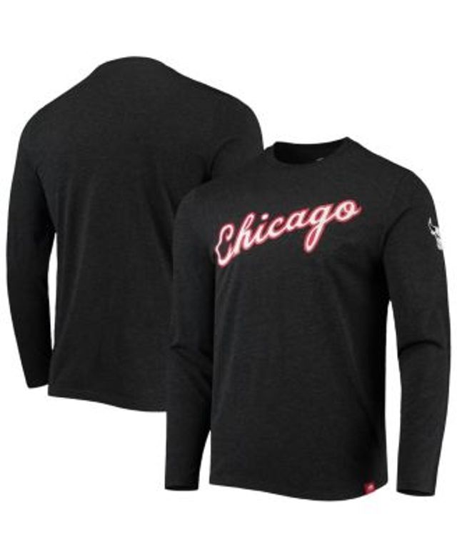 47 Brand Men's White Chicago Bulls City Edition Downtown Franklin Long  Sleeve T-shirt