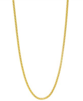 Popcorn Link Chain Necklace (1-3/4mm) 14k Gold